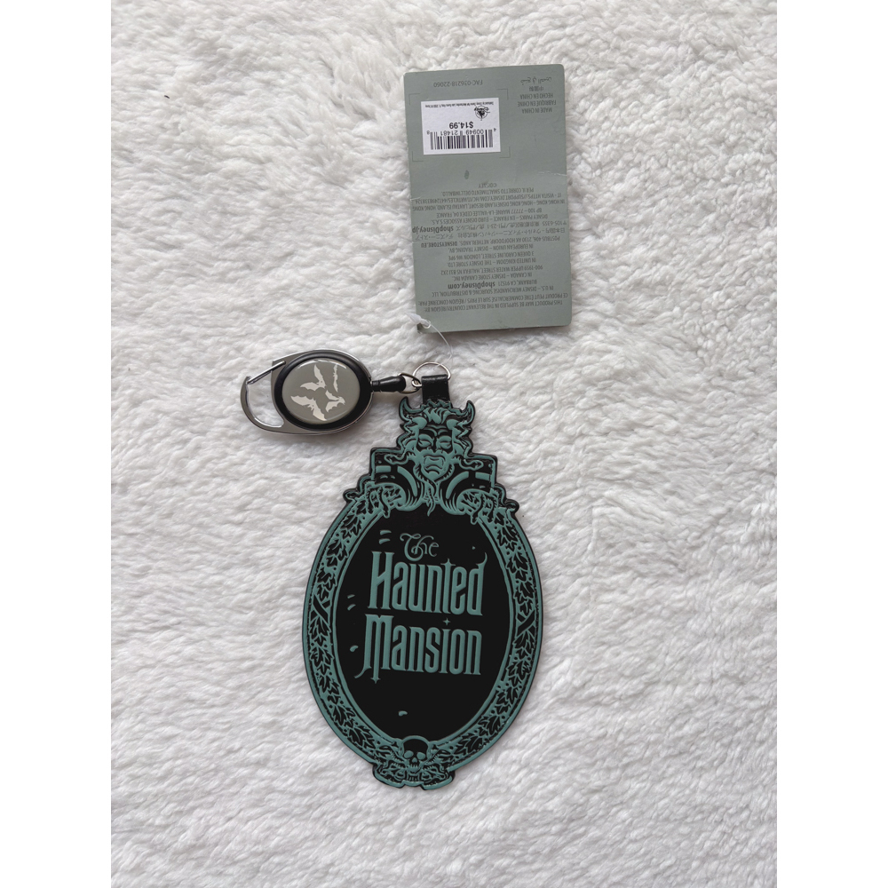 Disney Parks Haunted Mansion Retractable ID Holder Badge Reel Disneyland NWT